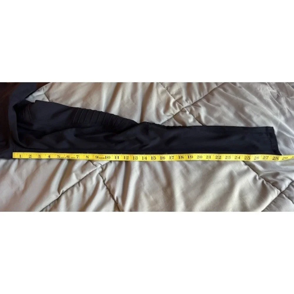 ATHLETA Delancey Moto Tight Women's SIZE XS Black Legging‎ Pockets Stretch Yoga